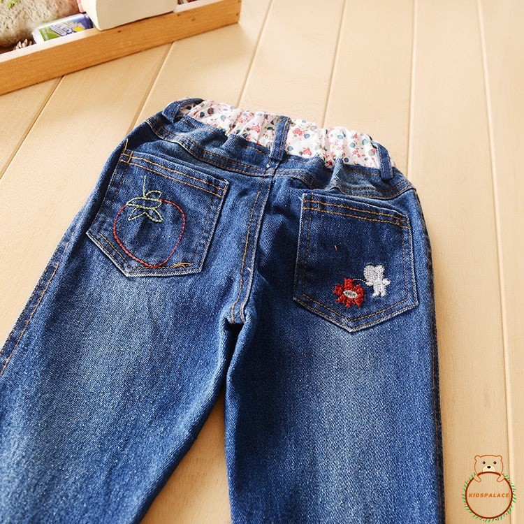 Bộ Đồ Gồm Áo Sơ Mi Nhiều Lớp + Quần Jean Denim Dành Cho Bé Gái