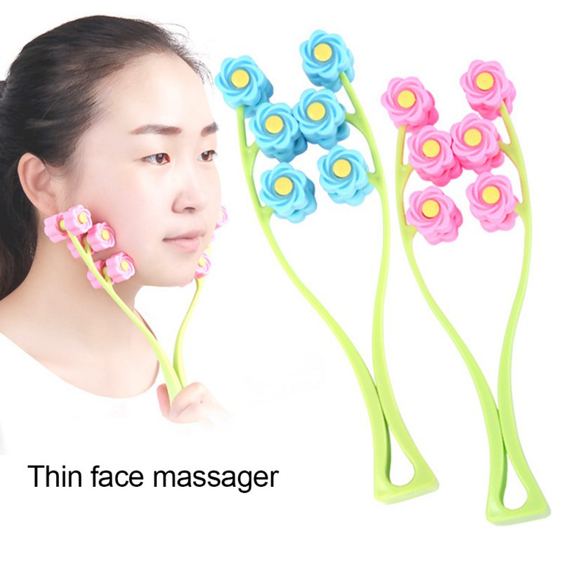 [Hàng mới về] Dụng cụ mát xa mặt thông minh hình bông hoa đàn hồi chống nếp nhăn