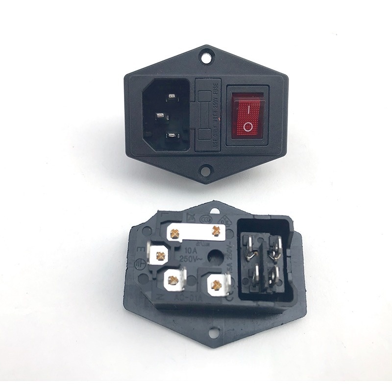 1pcs Ac-01A Ac Power Socket 10a 250v