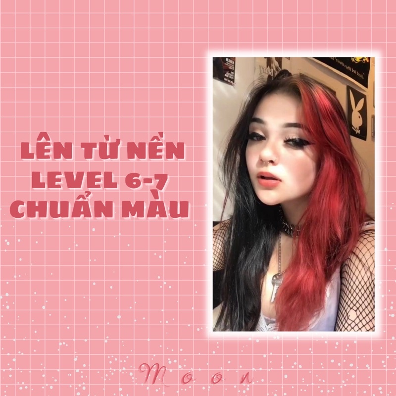 Thuốc nhuộm tóc ĐỎ CHERRY | Tặng Oxy, vitaminE, bao tay, mũ trùm