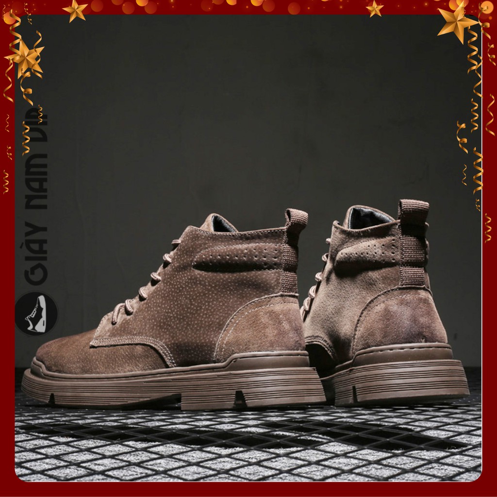 Giày Da Nam - FREESHIP- Giày Boot Nam Da Lộn Chất Chơi GNK18 | BigBuy360 - bigbuy360.vn