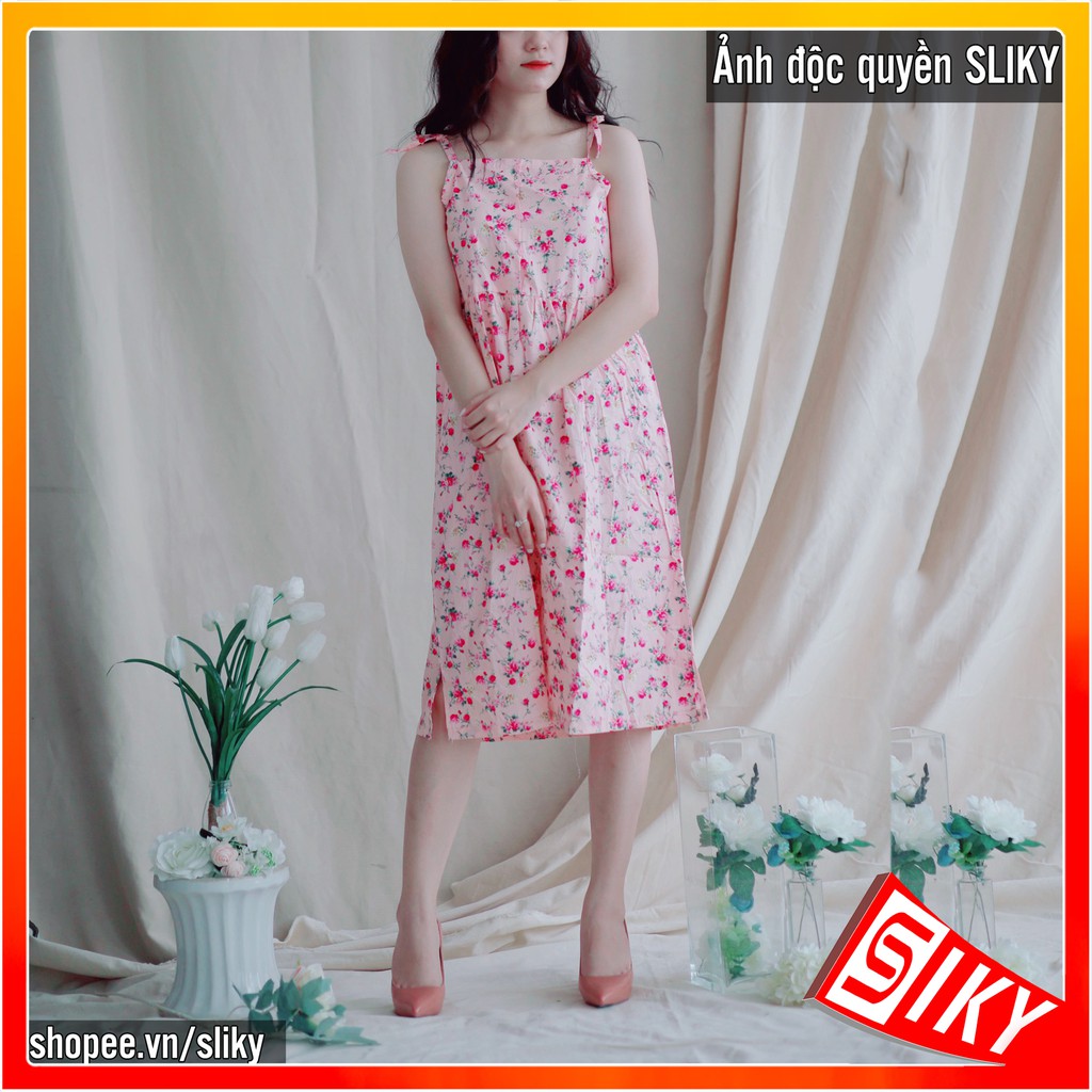 [Mặc Là Phê] Váy Hoa Cúc Hai Dây Dáng Dài Vintage - VX05 | BigBuy360 - bigbuy360.vn