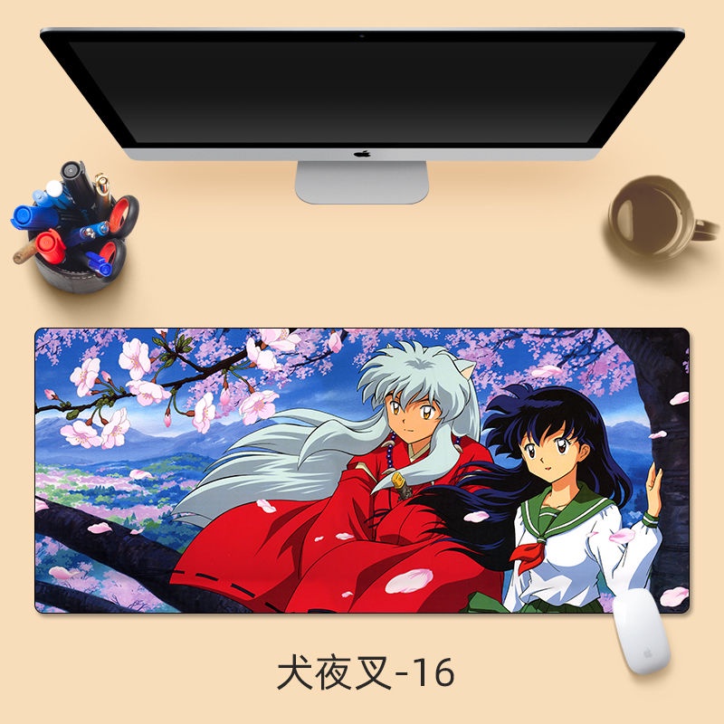 Tấm Lót Chuột Và Bàn Phím Máy Tính Khổ Lớn 700x300 In Hình Anime Inuyasha Tiện Dụng