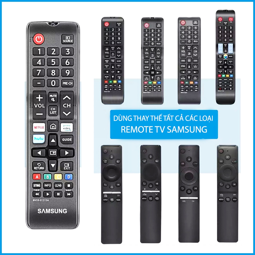 Điều khiển remote TV SAMSUNG đa năng cho tất cả các dòng 2k 4k LED đời mới