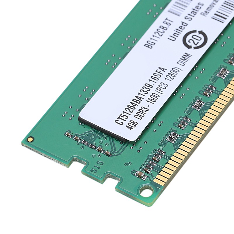 Bộ Nhớ Ddr3 4gb Ram Pc3-12800 1.5v 1600mhz