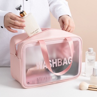 Túi dạng hộp đựng mỹ phẩm, đồ trang điểm đi du lịch washbag trong suốt có khóa kéo, chống thấm nước tiện dụng HL8