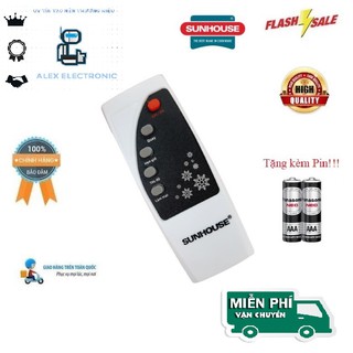Remote Điều khiển từ xa quạt điều hòa Sunhouse SHD7746- Hàng chính hãng mới 100% Tặng kèm Pin-Điện tử Alex