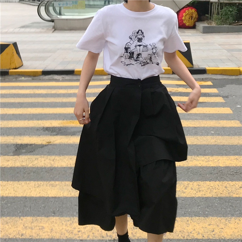 NRVP Áo thun tay ngắn màu trắng thời trang mùa hè 2021 mới cho nữ