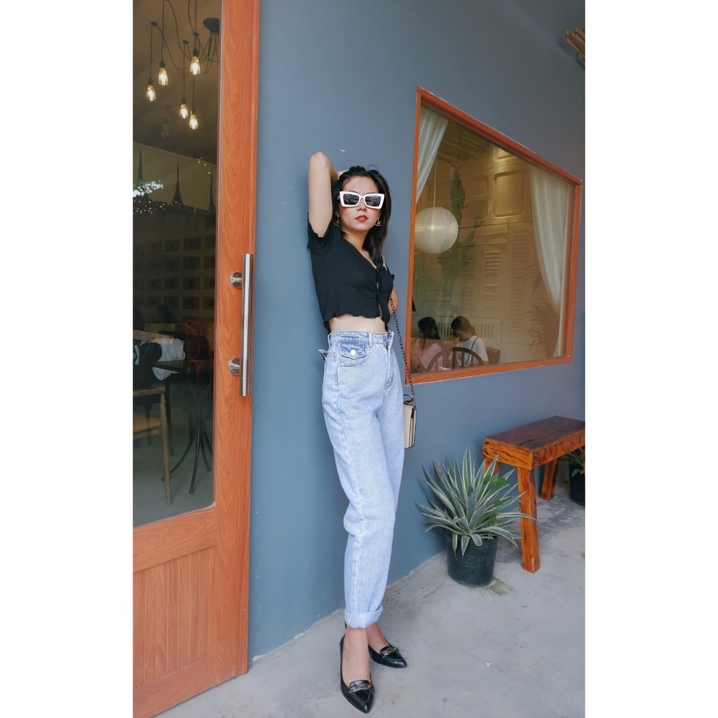 Quần Baggy cao cấp trơn túi nắp Hà Kiều Msp 213 ( Ảnh độc quyền chủ Shop chụp)