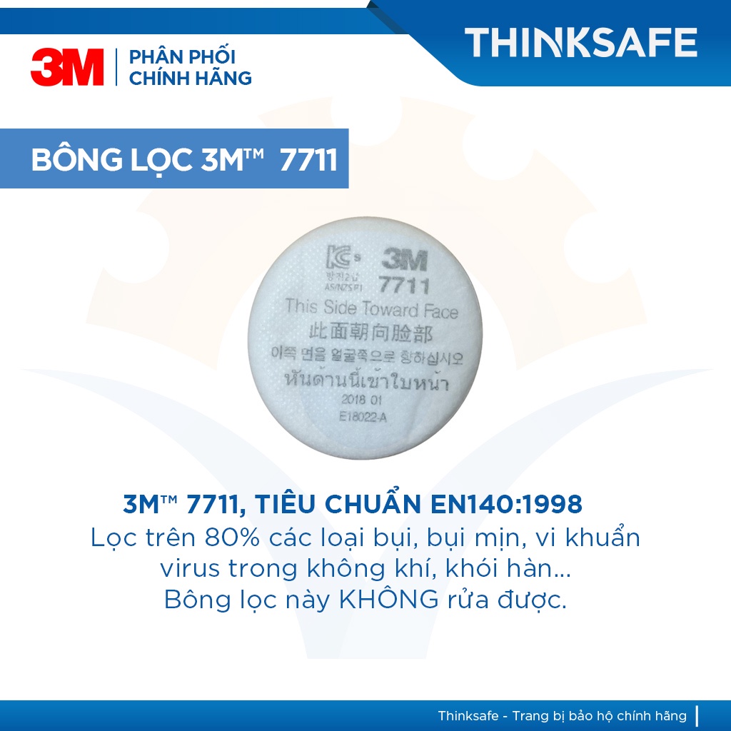 Mặt nạ phòng độc 3M 3200 - 3301K chống độc, lọc hơi hữu cơ, khói hàn, bụi mịn, phun thuốc sâu Mặt nạ 3m chính hãng