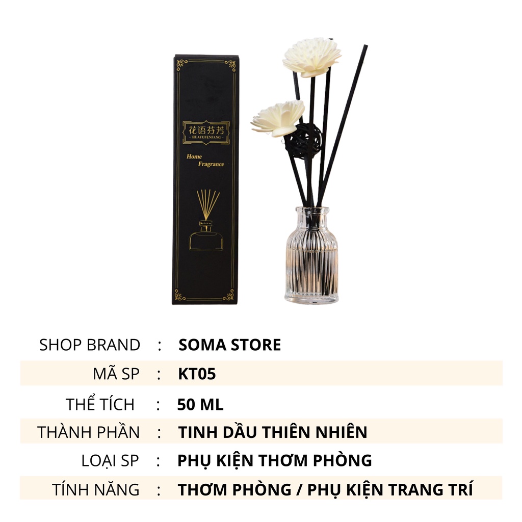 Tinh dầu nước hoa thiên nhiên thơm phòng khuếch tán que gỗ nước hoa phòng KT05