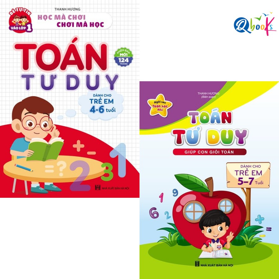 Sách - Combo Toán Tư Duy - Dành cho trẻ em từ  4 - 6 và 5 - 7 (2 cuốn)