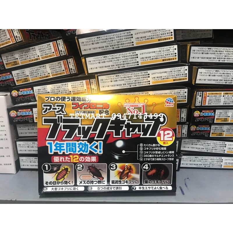 Thuốc Diệt Gián Black Cap 12 Viên Của Nhật Bản