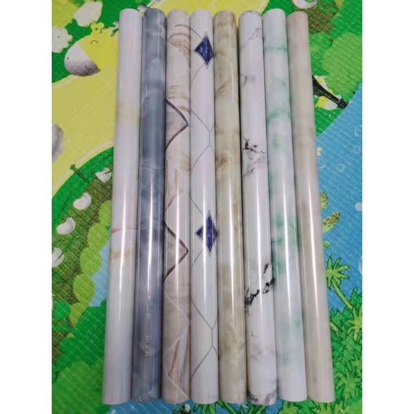 Giấy dán bếp vân đá kt:3mét x60cm tráng nhôm có keo sẵn
