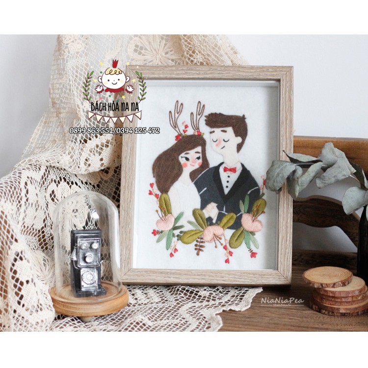 Bộ kit DIY tự thiêu kỉ niệm Ngày Cưới tự làm thệp chúc mừng quà tặng trang trí bàn tiệc - Na Na Handmade | BigBuy360 - bigbuy360.vn