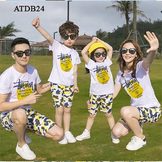 ÁO THUN ĐI BIỂN - NHÓM - GIA ĐÌNH IN CHỮ LOANG VÀNG SIÊU HOT ĐỦ MÀU ĐỦ SIZE - ATDB24