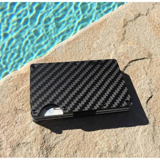 Kẹp tiền kim loại đa năng Money Clip Carbon Fiber Metal