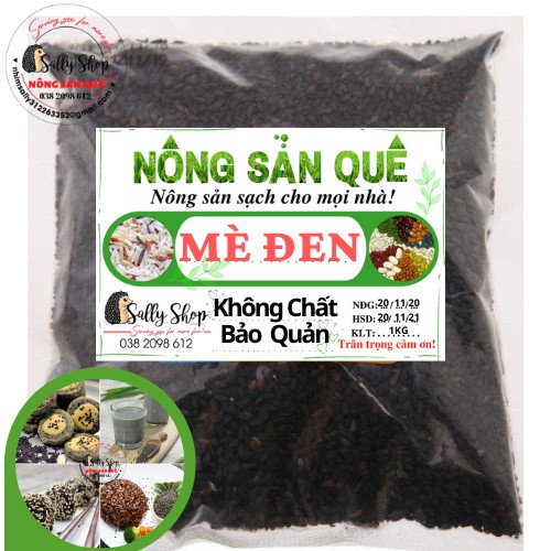 200gr Mè Đen - Vừng Đen Sạch Hàng Loại 1 Không Chất Bảo Quản - Nông Sản Quê | BigBuy360 - bigbuy360.vn