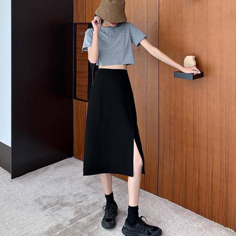 Chân Váy Chữ A Dài SANMAY Chân váy Midi xẻ tà suông Cá tính, Dáng dài nữ Công sở xinh yêu Hàn Quốc CV001 | BigBuy360 - bigbuy360.vn