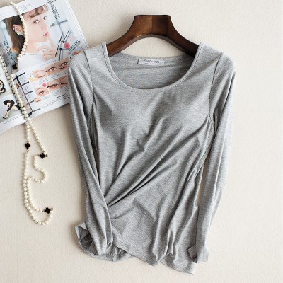Áo nữ thu đông kiểu, áo thun tay dài có đệm ngực mới 2023 SUNNYBOUTIQUE áo ôm body cổ tròn cao cấp