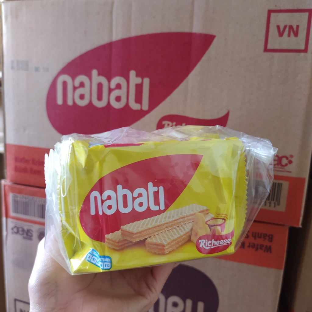 Bánh Nabati Lốc 10 gói bánh kem xốp nabati phô mai,socola