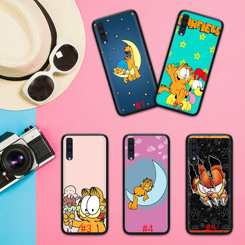 Cute Garfield Soft Silicone Phone Case Samsung A6 A7 A8 Plus A9 2018 A3 2016 A5 2017