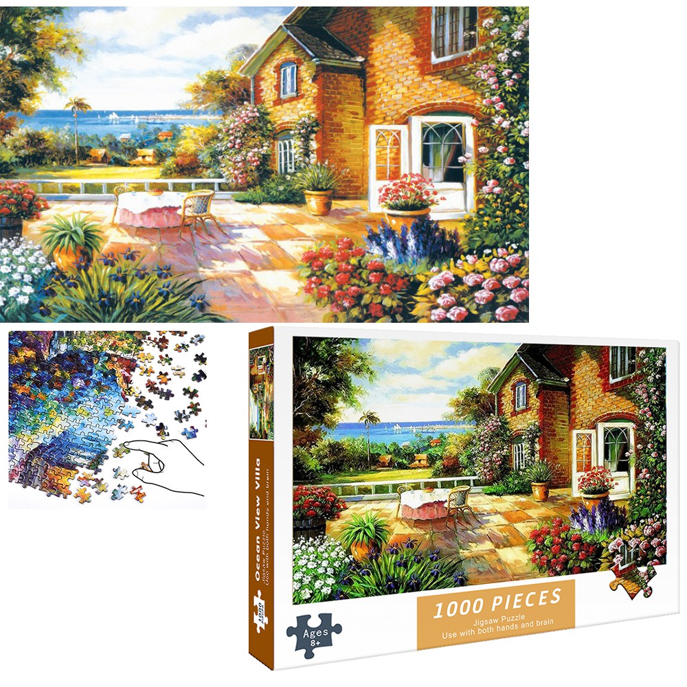 Bộ Tranh Ghép Xếp Hình 1000 Pcs Jigsaw Puzzle Tranh Ghép (75*50cm) Thú Vị  Cao Cấp Nhiều Loại