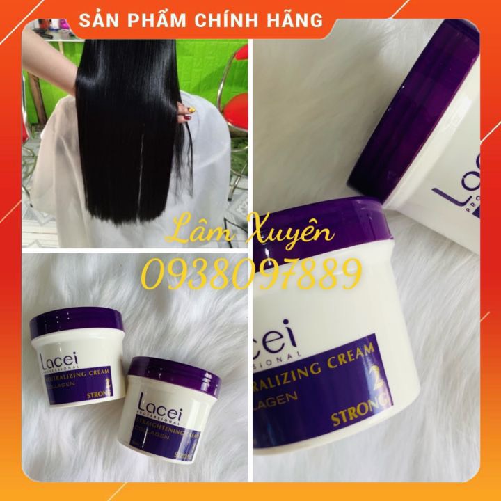 Thuốc duỗi tóc tại nhà CHÍNH HÃNG LACEI COLLAGEN 200ml KHÔNG CẦN KẸP NHIỆT bóng, mềm mượt tóc bổ sung collagen cho toc