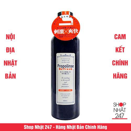 [Hỏa Tốc HN] NƯỚC SÚC MIỆNG PROPOLINSE REFRESH MÀU ĐEN CHO NGƯỜI HÚT THUỐC LÁ 600ML NỘI ĐỊA NHẬT BẢN