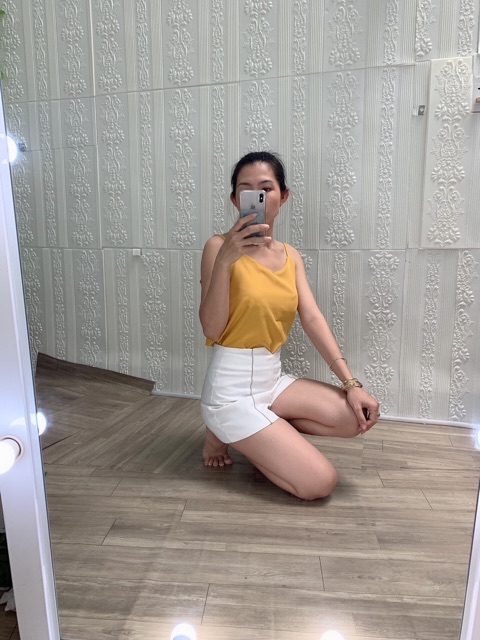 [ Mã WASTAPR giảm 10K đơn 50K] Áo hai dây cổ tim vải đẹp | BigBuy360 - bigbuy360.vn