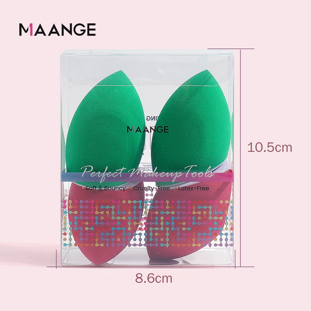 Set 4 mút trang điểm MAGEFY hình bán cầu thấm hút tốt