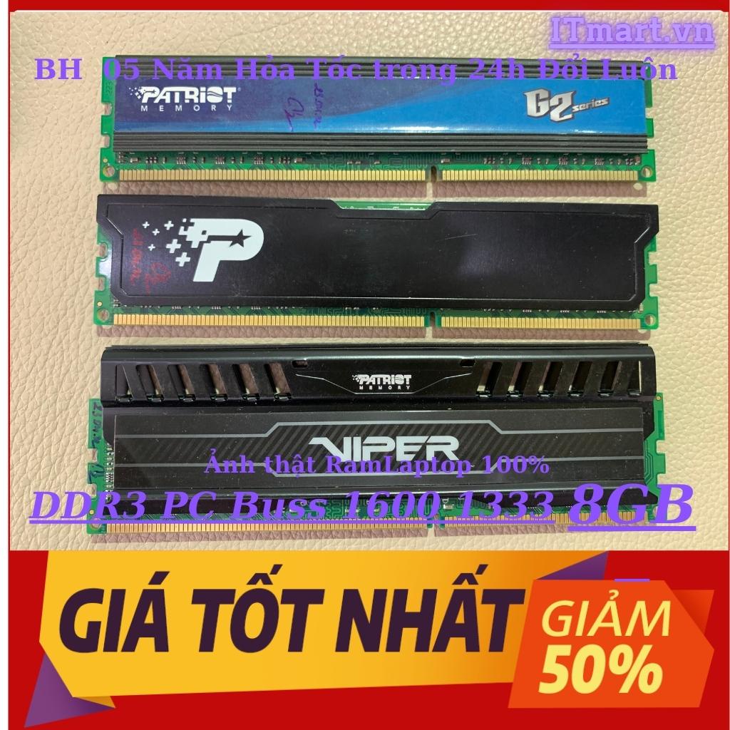 Ram PC máy bàn DDR3 8Gb có Tản bus 1600 1333- ram Kit tháo máy chuẩn Mỹ bảo hành 5 năm đổi hỏa tốc trong24h luôn và ngay