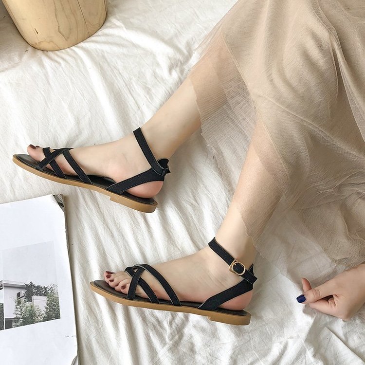 Giày Sandal Nữ Dây Đan Chéo Thời Trang