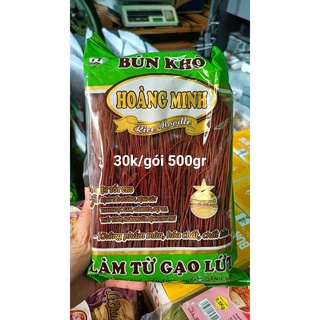 Bún gạo lứt Hoàng Minh 500gr bún gạo lứt giảm cân, bún gạo lứt đỏ, bún gạo lứt đen ăn kiêng eat clean