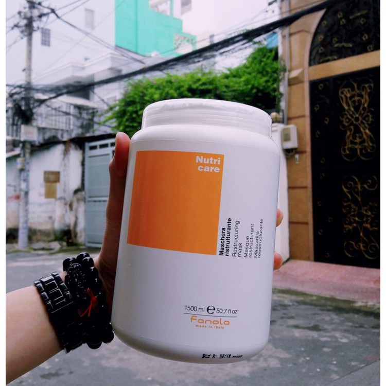 [Nhập HANG2708 giảm 8% đơn 300K] Ủ Tóc NutriCare Fanola Dưỡng Tóc Suôn Mềm, Óng Ả hàng chính hãng Ý rất tốt 1500ml