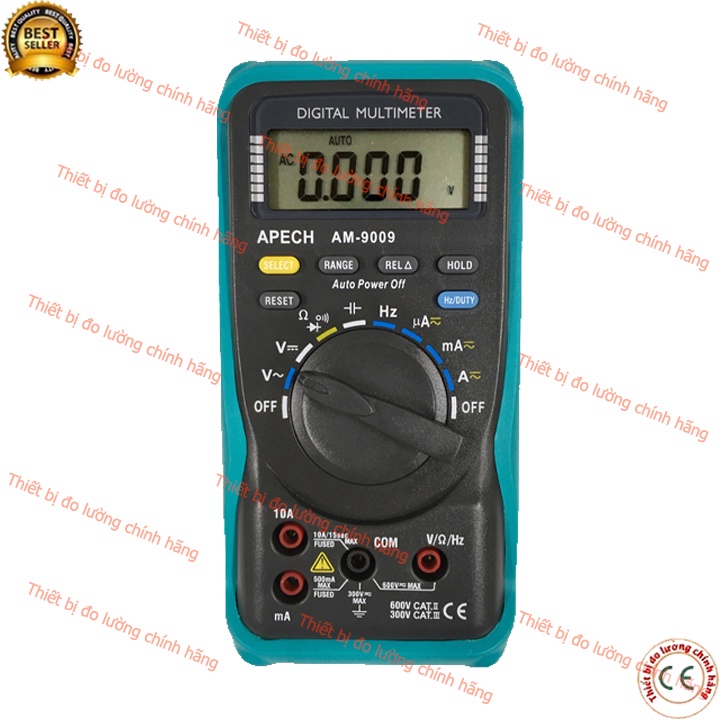 APECH AM-9009 đồng hồ vạn năng điện tử ac/dc, tụ điện, tần số, diot, gọn nhẹ chính xác, made in Taiwan