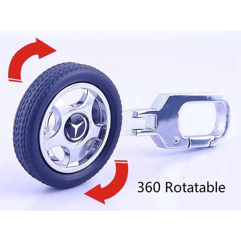 Móc Chìa Khóa Hình Bánh Xe Sáng Tạo Cho Toyota Rush Wigo Innova Vios