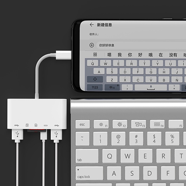 Đầu đọc thẻ nhớ Fonken Type-c Micro USB SD TF 3 trong 1 tiện lợi cho máy tính bảng Samsung