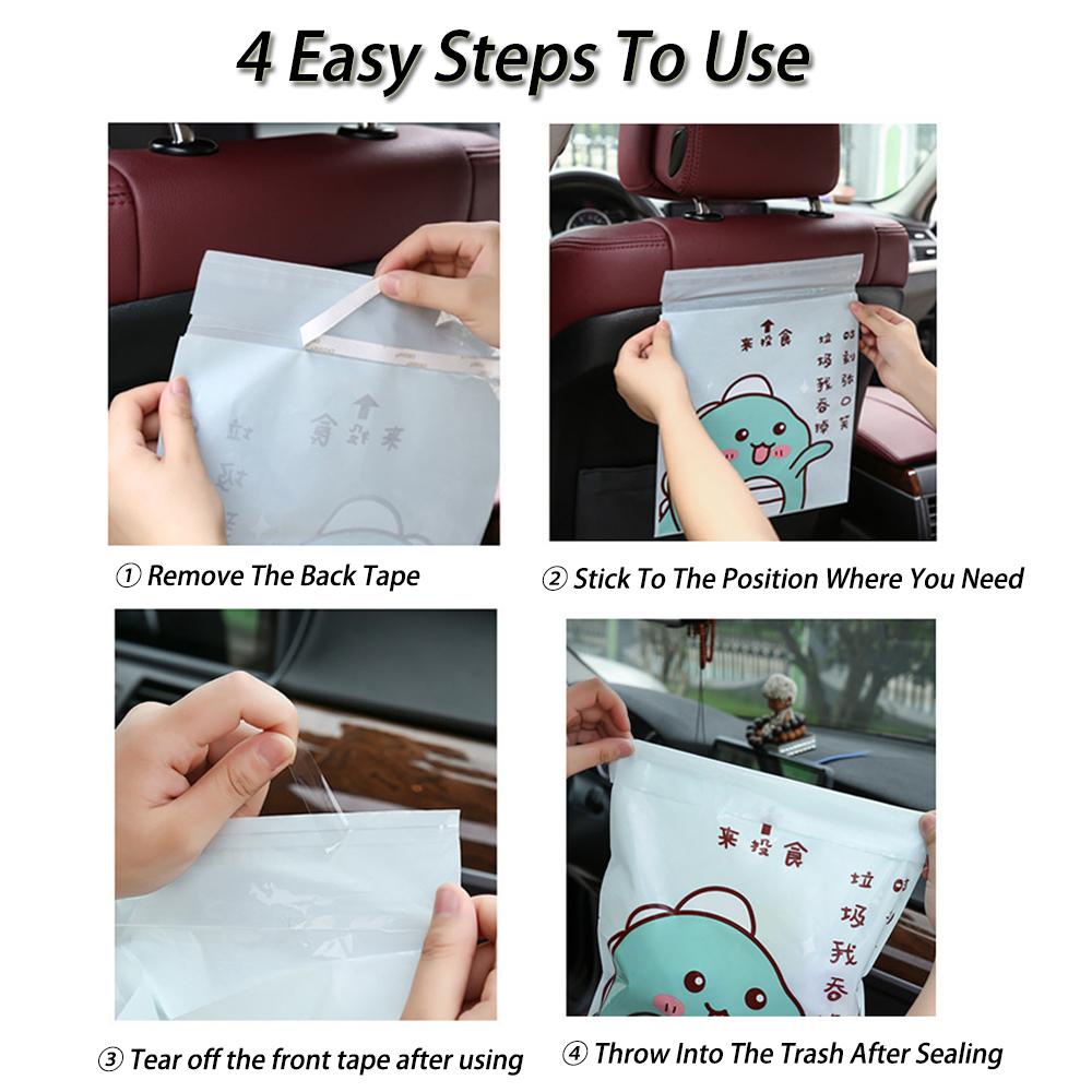 MYRONGVN Bộ 15 Giá Đỡ Túi Đựng Rác Tự Dính Tiện Dụng Cho Xe Hơi / Văn Phòng