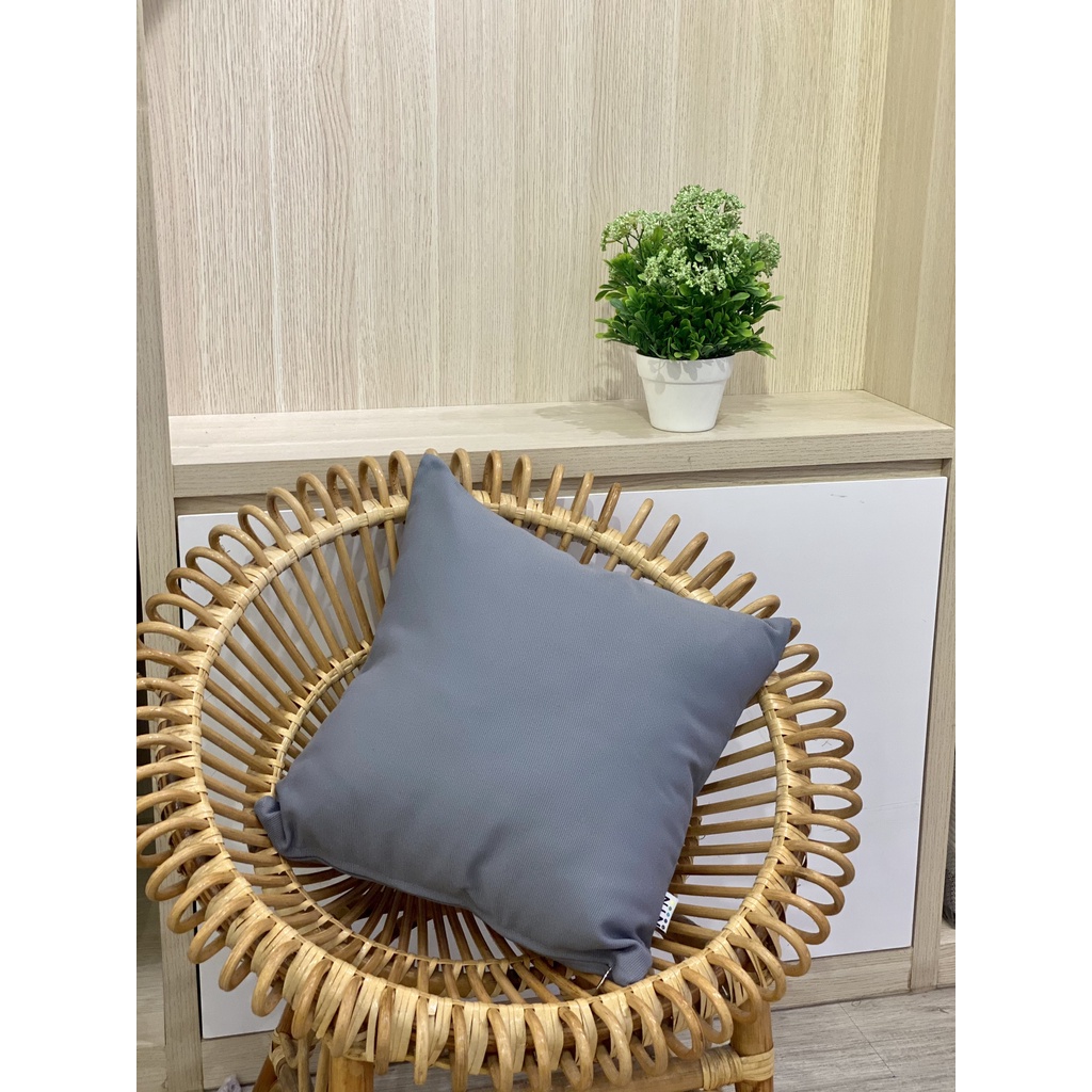 Gối tựa lưng sofa NIN House canvas cao cấp nhiều màu, vuông nhiều size 45x45cm, 50x50cm, trang trí phòng khách vintage