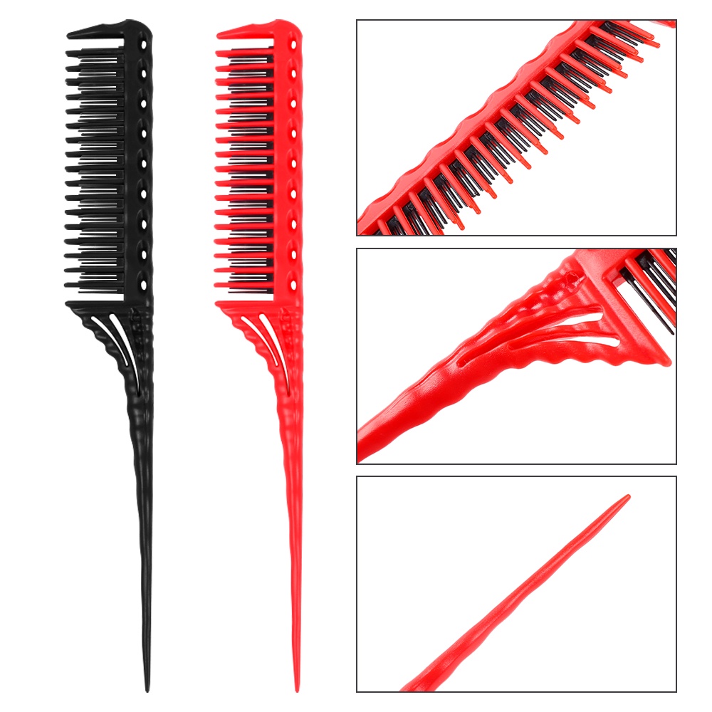 1 Lược Chải Tóc 3 Răng Gỡ Rối Tạo Kiểu Chuyên Nghiệp Cho Tiệm Cắt Tóc