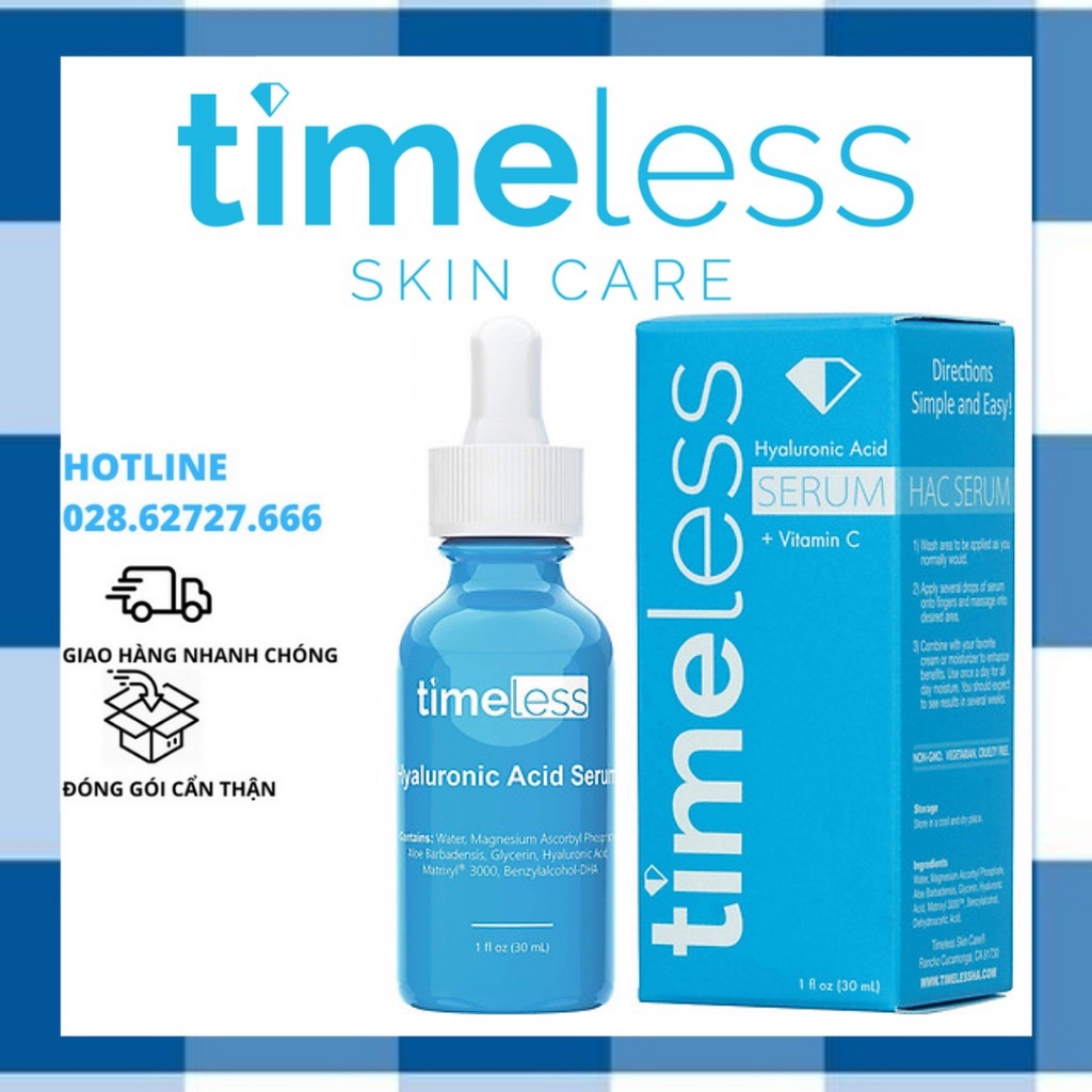 Tinh Chất Cấp Nước Timeless HA + Vitamin C Serum (30ml)