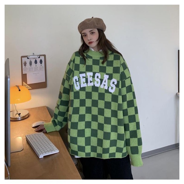 [ ORDER ] Áo Len Thêu Cổ Tròn Phong Cách Vintage