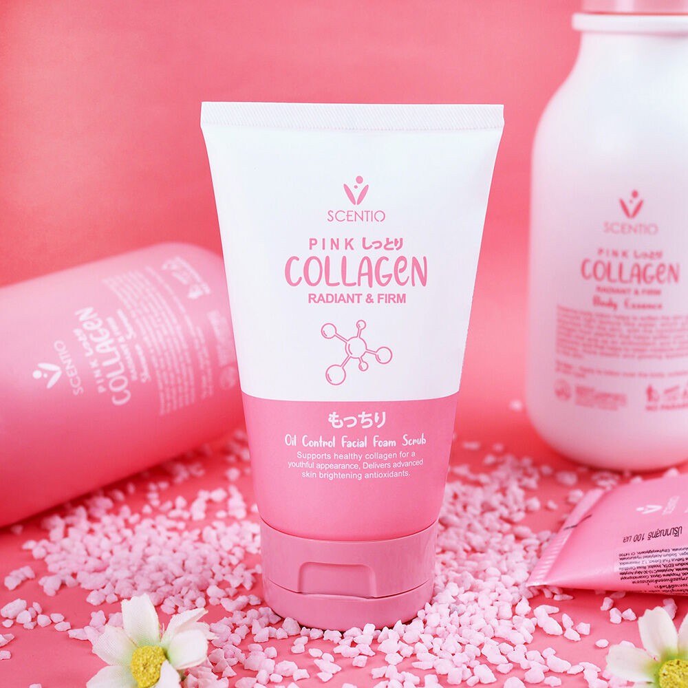 [Cleanser] Sữa rửa mặt cho da dầu mụn kiểm soát nhờn Beauty Buffet Scentio Pink Collagen 100ml