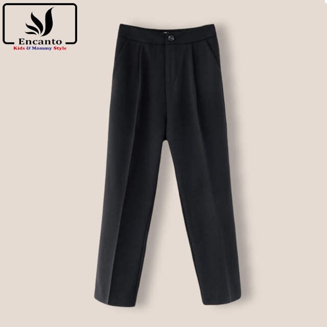 Quần tây nữ dáng baggy ống đứng vải cao cấp chống nhăn phù hợp đi làm đi học Encanto