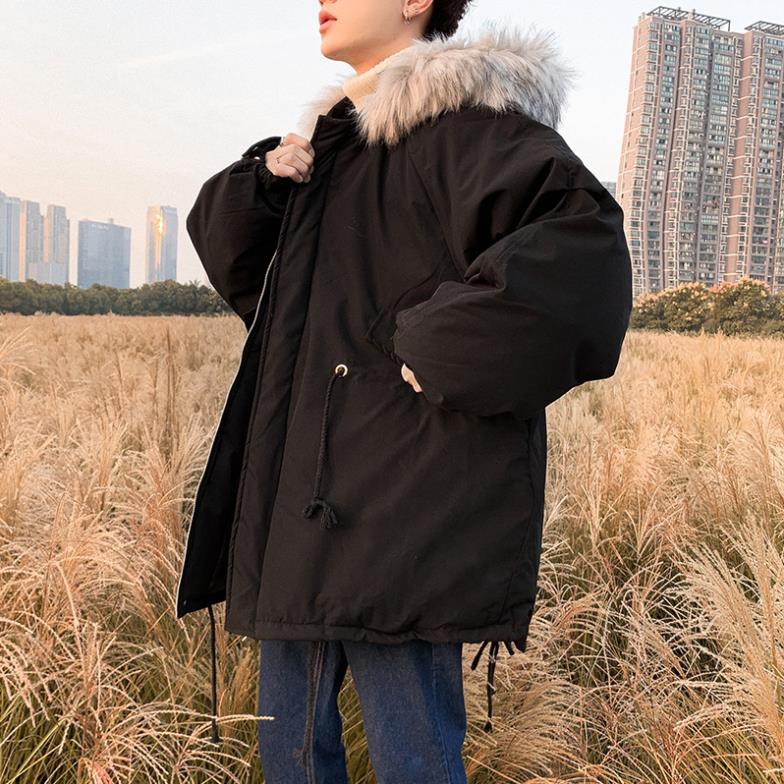 𝐑ẻ Áo khoác phao dáng dài có mũ trùm phối lông ấm áp trẻ trung thời trang Hàn Quốc - V13d ◦ ^ " < ₐ