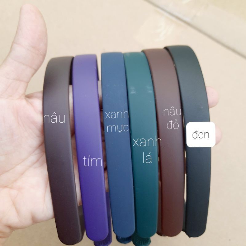 Bờm cài tóc nhám màu (Bản 1.5cm)