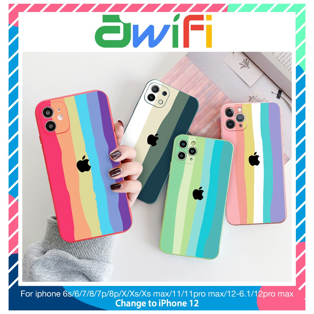 Ốp lưng iphone Pastel Color cạnh vuông BVC 6plus/6s/6splus/7/7plus/8/8plus/x/xr/xs/11/12/pro/max/plus/promax-Awifi B2-9