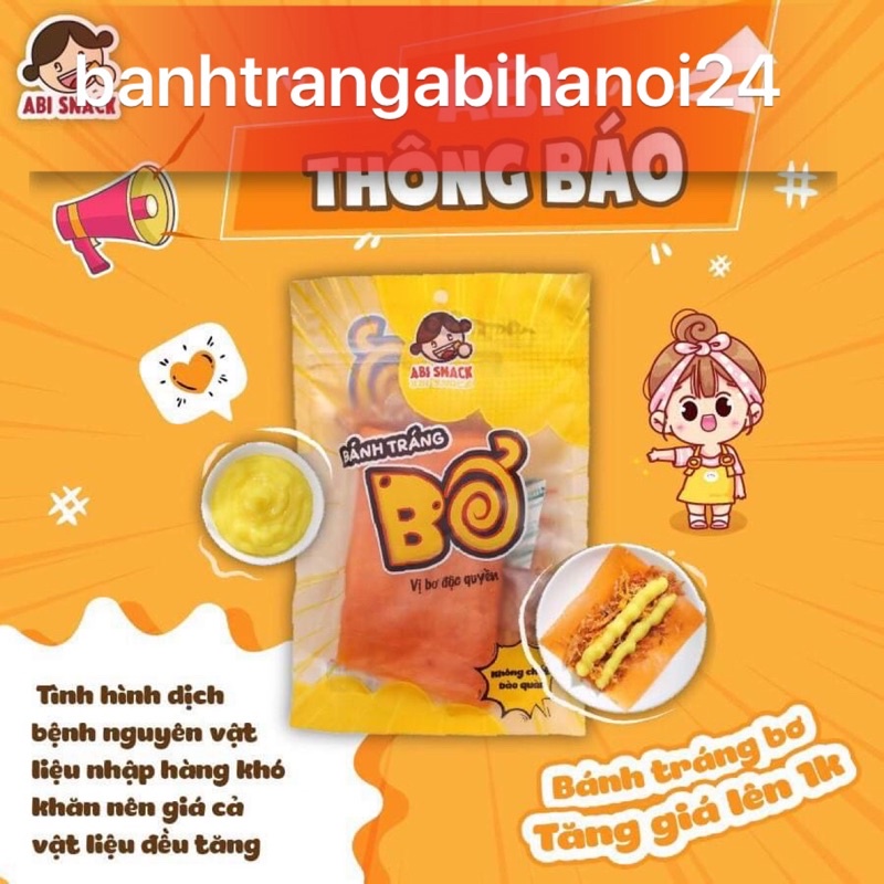 HÀNG SẴN -BÁNH TRÁNG ABI VỊ BƠ KÈM 1 TÚI SỐT BƠ