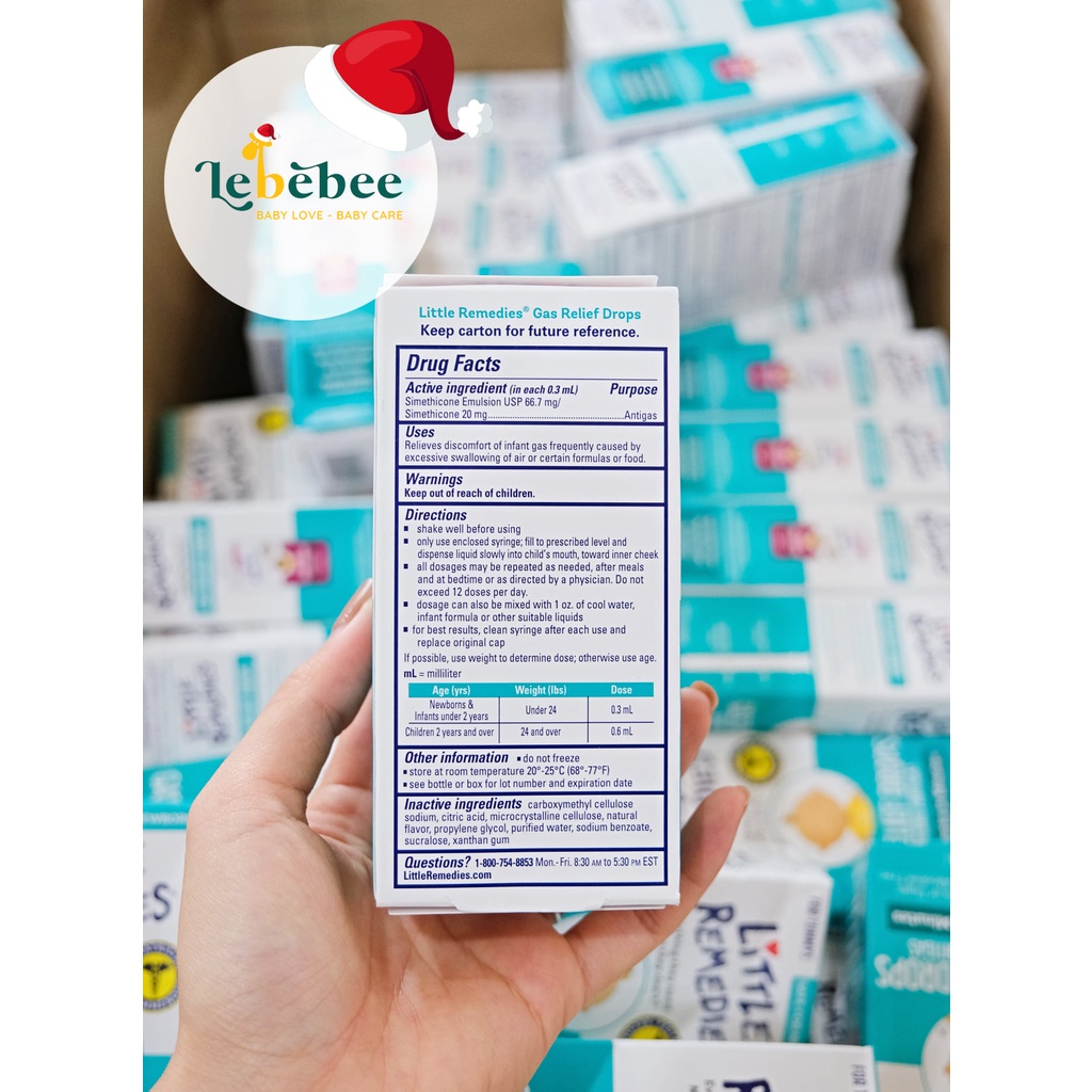 Tiêu ga cho bé từ sơ sinh - Little Remedies Gas Relief Drop (30ml)